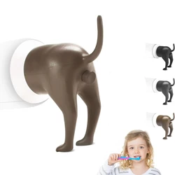 Pooping Dog Butt Toothpaste Squeezers Funny Toothpaste Cap Dispenser for Kids and Adults Toothpaste Covers Topper