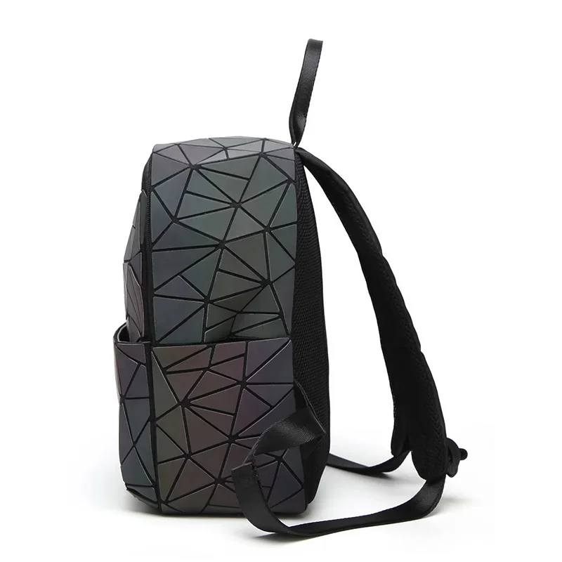 Mochila escolar de lantejoulas brilhante para adolescentes, bolsa de brilho luminosa para mulheres, bolsa geométrica feminina, 2024