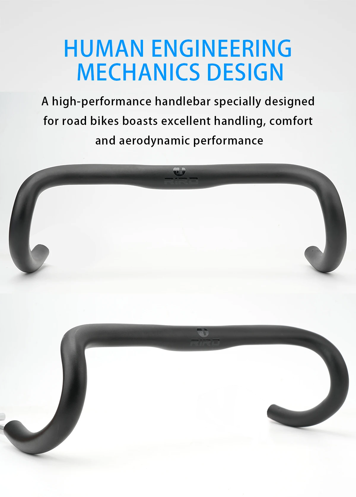 RIRO Vollständig intern verlegte Leitungen Rennradlenker 400mm 420MM 440MM Gravel-Fahrradlenker aus Aluminiumlegierung Drop Bar – Detail 5