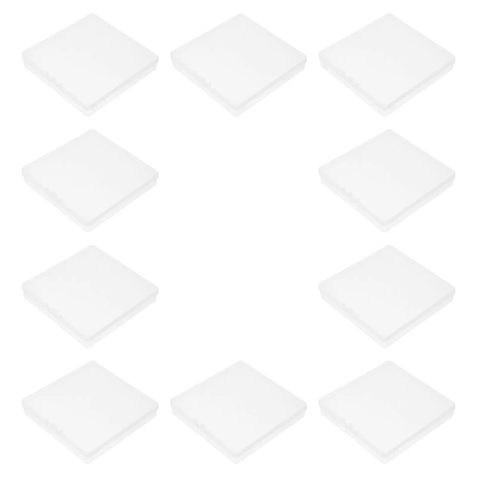 

Набор из 10 квадратных прозрачных пластиковых коробок для хранения украшений: серег, ожерелий, браслетов, с пылезащитной крышкой, изысканный дизайн, экономия места