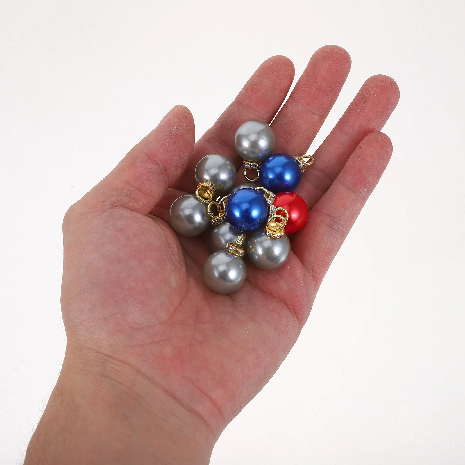 

250pcs Mini Round Pendant Balls 16Mm Multicolour Imitation Pearl Christmas Hanging Balls Shatterproof Holiday Party Decor Indoor