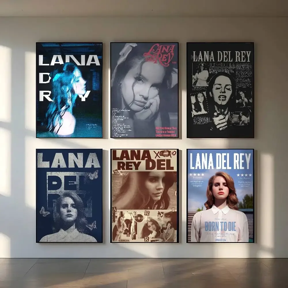 Poster 1PC L-Lana Del Rey Singer Water Proof Paper Print Room Decor Stickers Art Wall Living Room