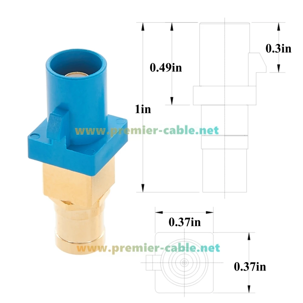Fakra Z Stecker auf SMB Buchse Adapter 50 Ohm HF-Koaxial-Autoantennenanschluss für Fahrzeug-GPS-GNSS-Navigation, 4G LTE Te – Detail 3