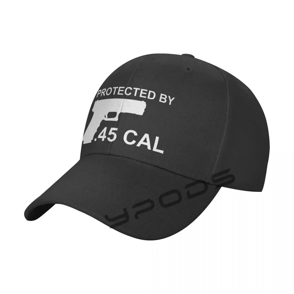 

Protected By .45 Cal Baseball Cap For Women Men Snapback Hat Casquette Femme Streetwear Sun Visor