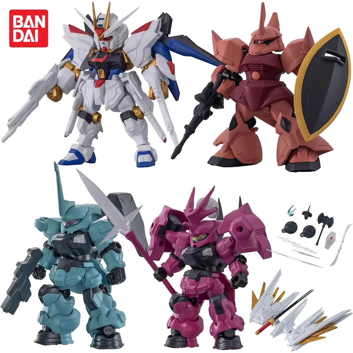 Bandai Original 6Pcs MSE 28 Mobile Suit Gundam MD-0031 DILANZA GUNDAM Assembly Model Kit Toys Collectible Gifts For Children