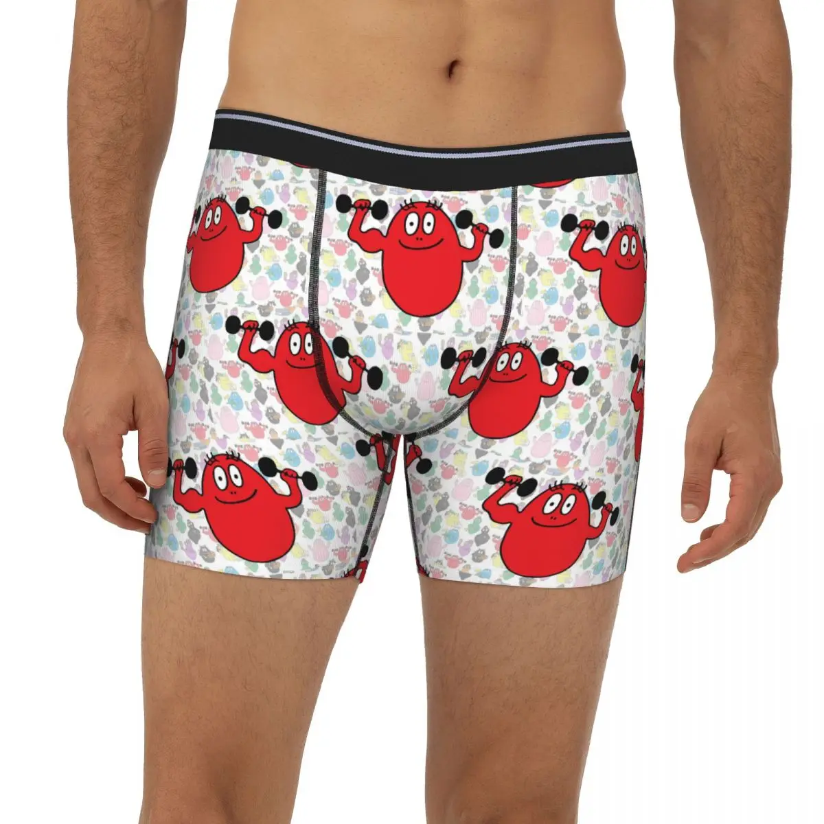 

Barba Red Boy Les Barbapapa Family Long Boxer Underpants Short Men's Panties Comfortable Underwear for Homme Man Boyfriend Gifts