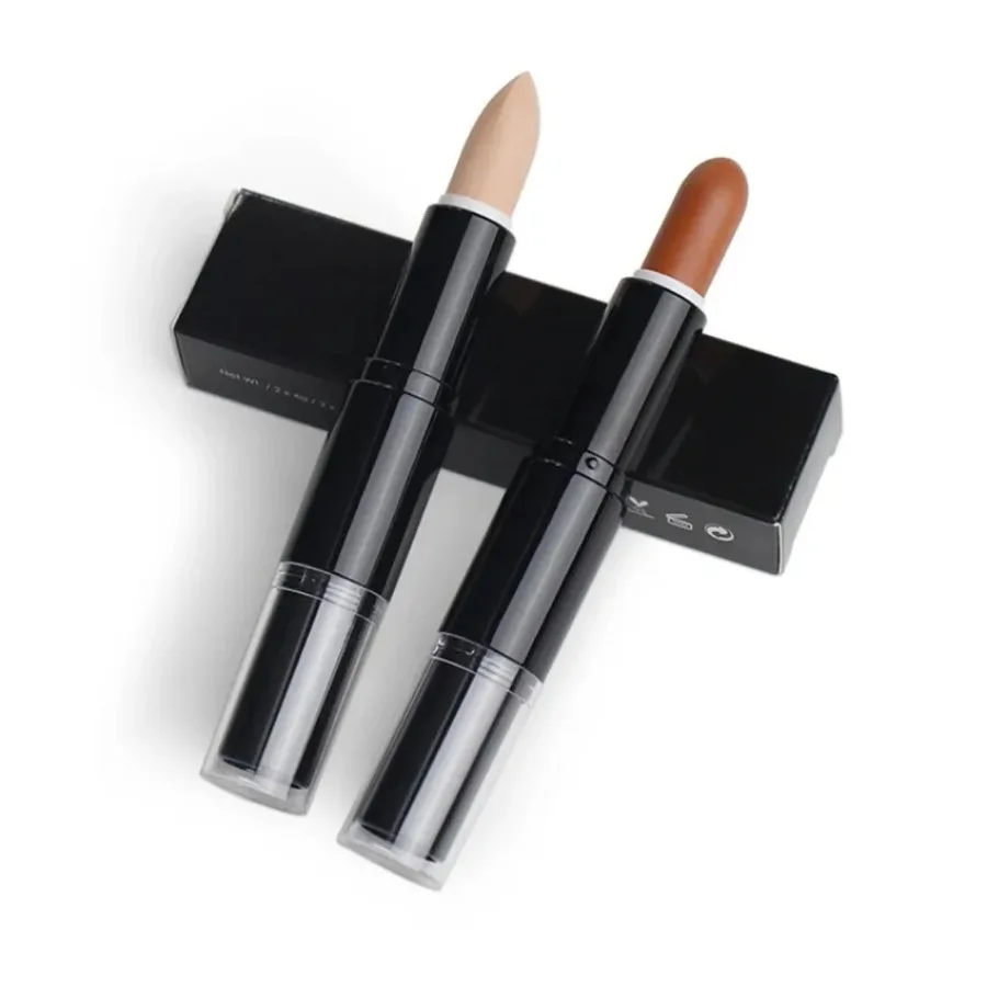 Custom 3colors Double-head Concealer Stick Brighten Face Highlight Concealer Pen Three-dimensional Repair Makeup Bulk