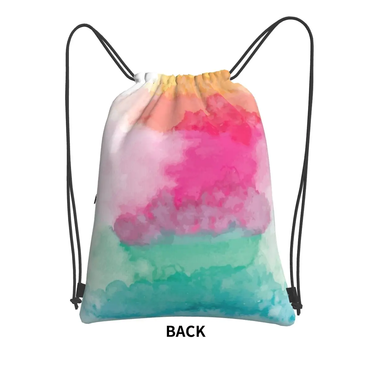 Aquarell Regenbogen Mischung tragbare Rucksäcke Kordel zug Tasche Multifunktions-Kordel zug Bündel Tasche Bücher taschen für Schüler