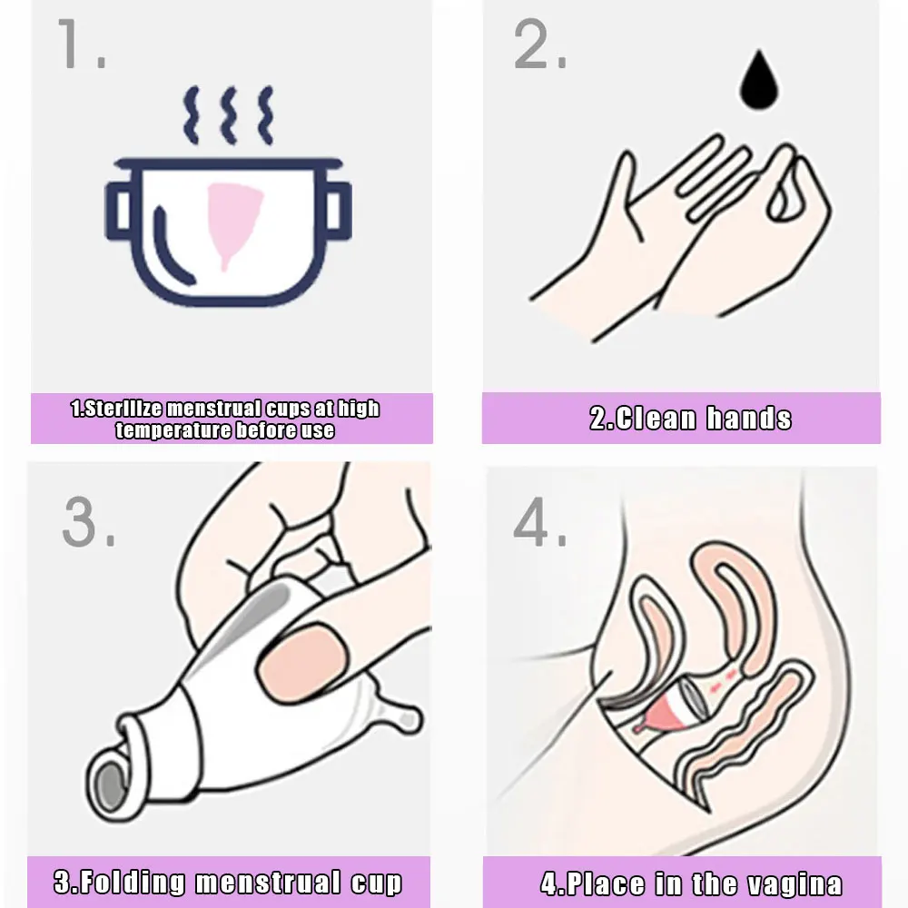 Vagina Period Health With Ring Menstrual Medical Silicon Cup Reusable Vaginal Cup Certified Menstrual Cup Menstrual Collector