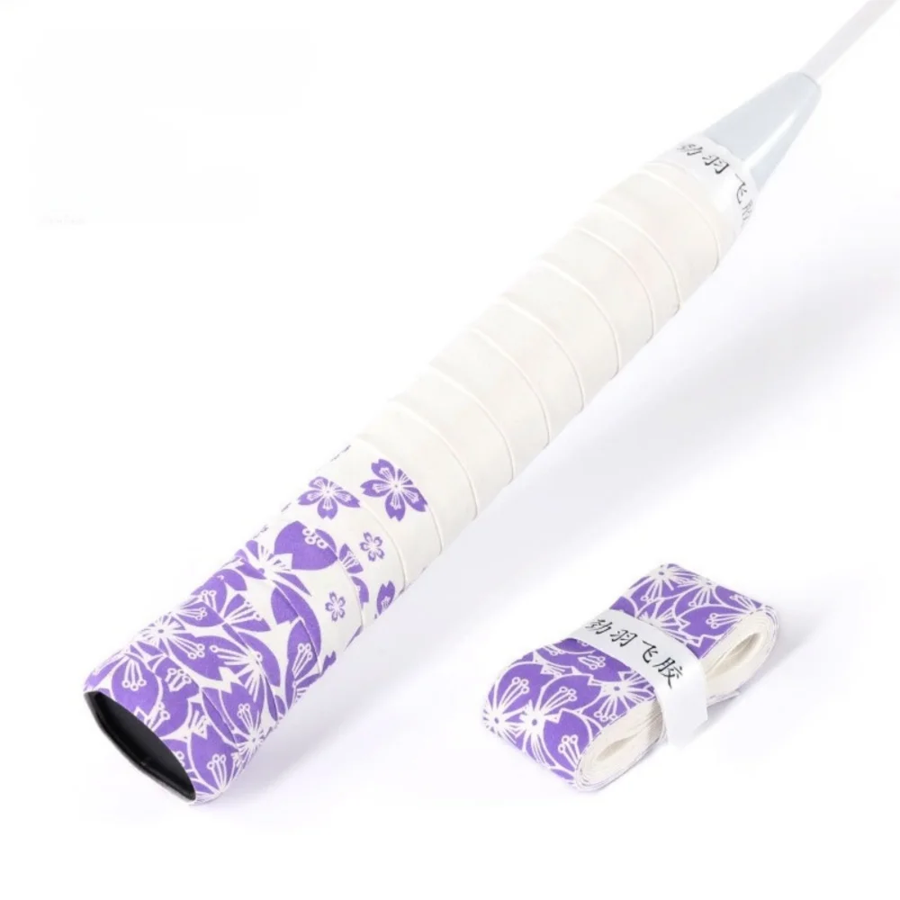 تنس الريشة شريط لحام مضرب بدمنتون السيطرة التفاف بسرعة ذاتية اللصق قبضة ساكورا طباعة العرق ماصة الصيد قضبان الفرقة