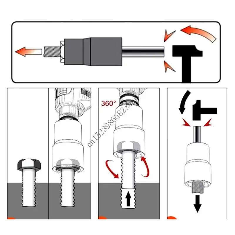 

H7EA Professional Automotive Repair 5PCS Damaged Screw Extractors Extractors Tool For Rusted Nut Trucks Caravans