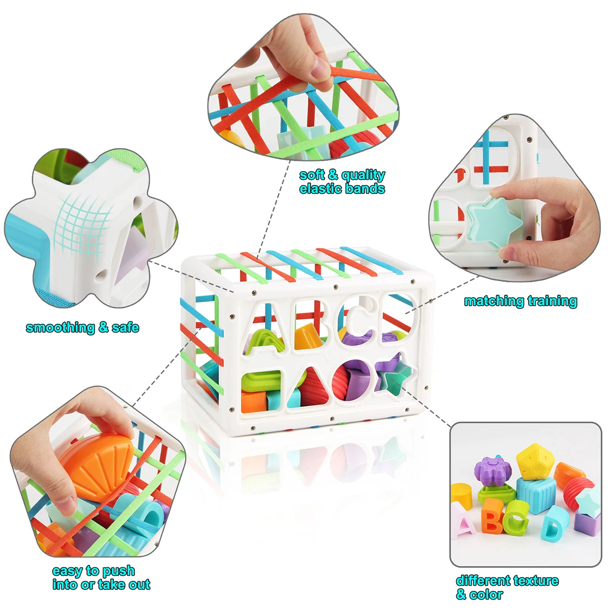 Baby Form Sortierung Blöcke Spielzeug Farbe Form Kognitive Grip Feinmotorik Training für 12 monate Baby Montessori Spielzeug Pädagogisches Spielzeug