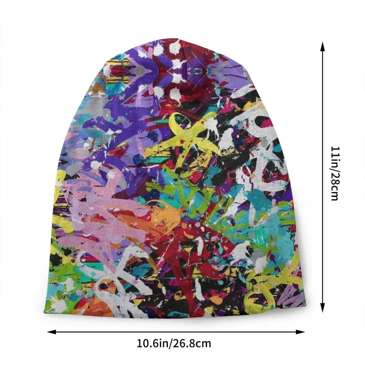 Colorful Graffiti Abstract Camouflage Pop Art Bonnet Hat Knitted Hat Men Women Fashion Unisex Warm Winter Beanies Cap