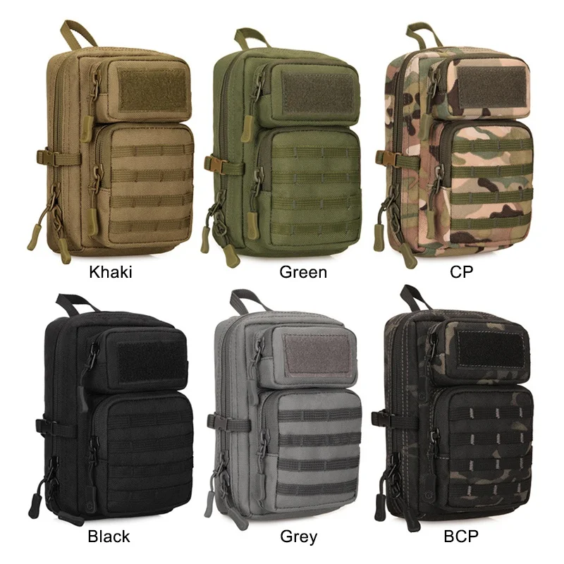 1000D Nylon Tactical Shoulder Bag Multifunction Molle Waist Bag Outdoor Sports Climbing Hiking Camping Travel Rucksack