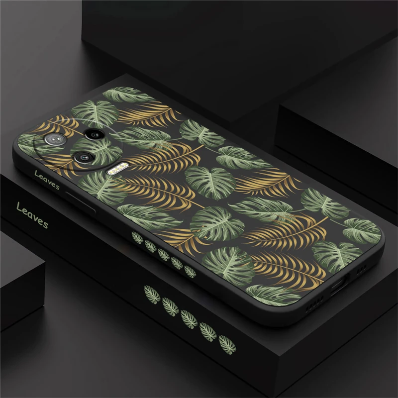 Tropical Floral Botanic Leaves Phone Case For Infinix Note 10 11 12 G96 30 8I NFC Silicone Soft Shockproof Bumper Back Cover