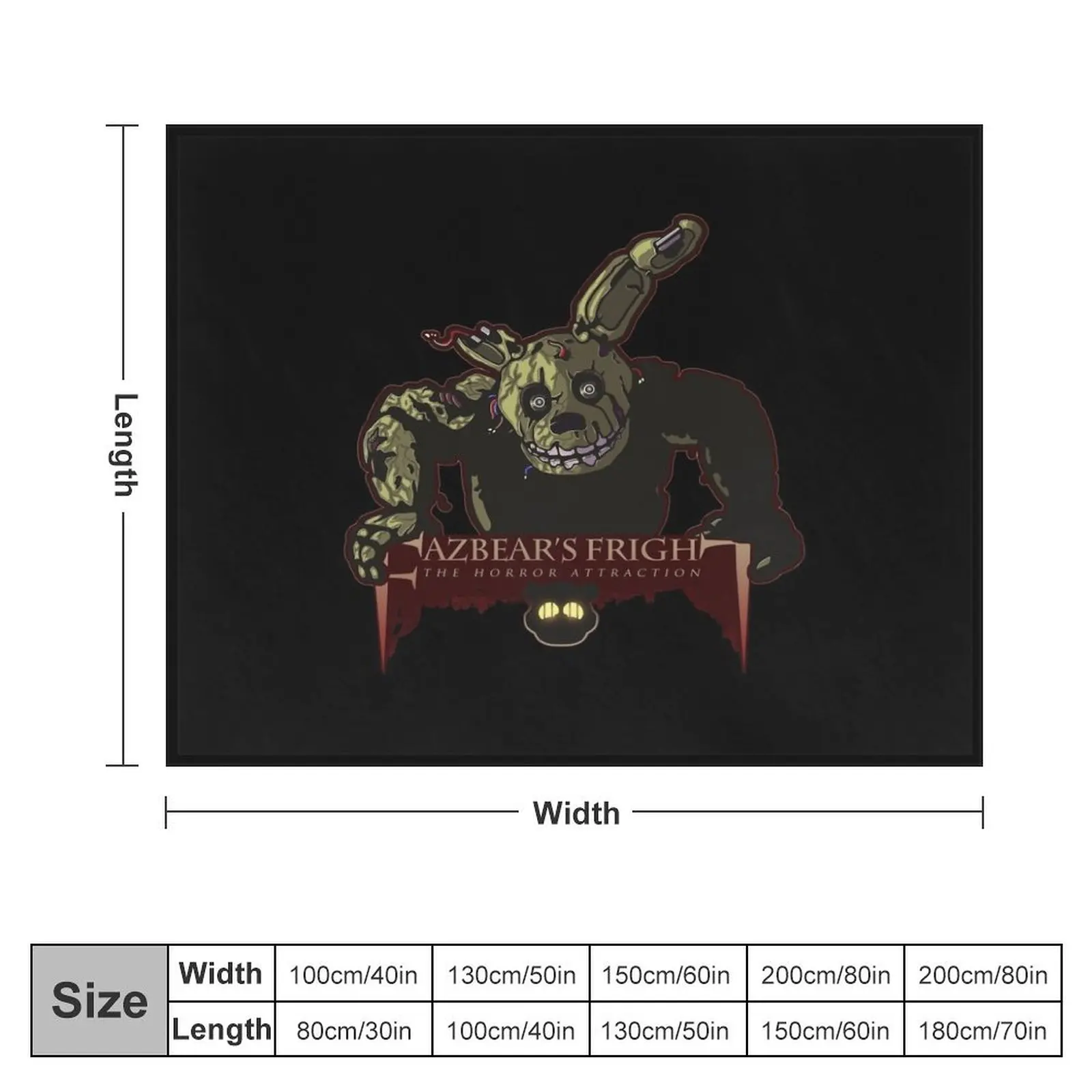 Fazbear's Fright The Horror Attraction Classic T-Shirt Throw Blanket Fashion Sofas Blankets For Baby Soft Beds Blankets