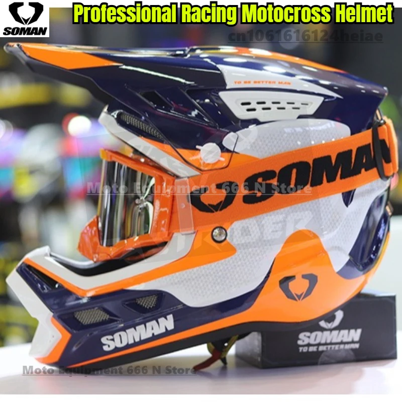 

SOMAN Professional Racing Motocross Helmet Off Road Helmet Motorcycle Cartoon Childrenr ATV Motorcycle MTB Helmet