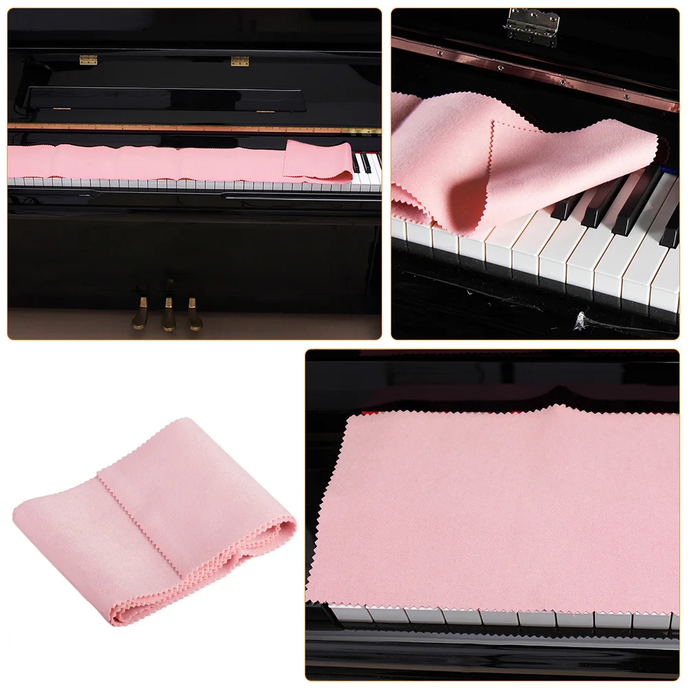 

1pc Piano Keyboard Cover Cloth for Upright Keys Dustproof Flannel Washable Thickened Durable Fabric Protector Pianos