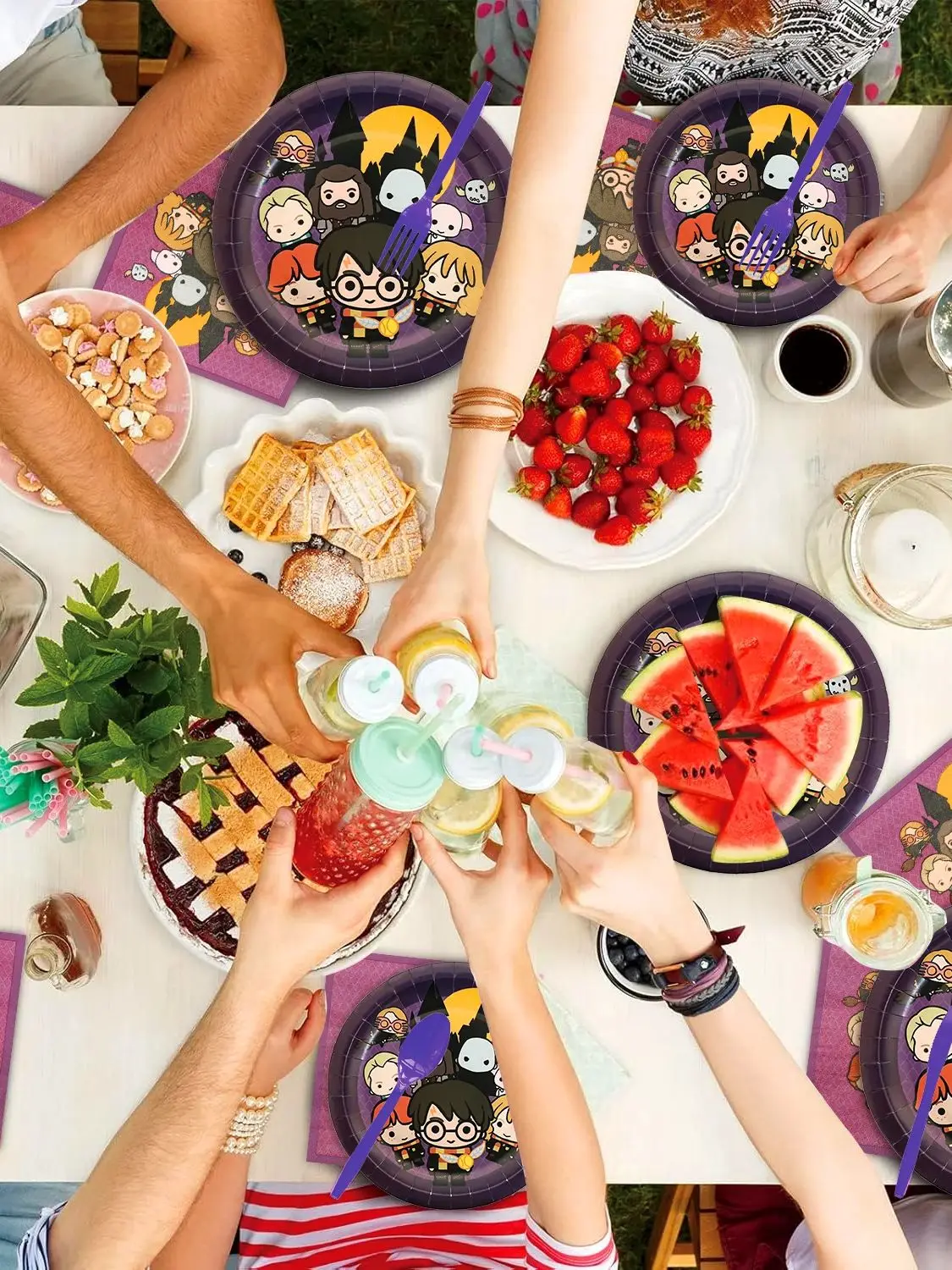 Décoration de fête d'anniversaire Harry Potter, vaisselle magique jetable, jouets de salle de classe pour enfants, fournitures de fête pour garçons et filles