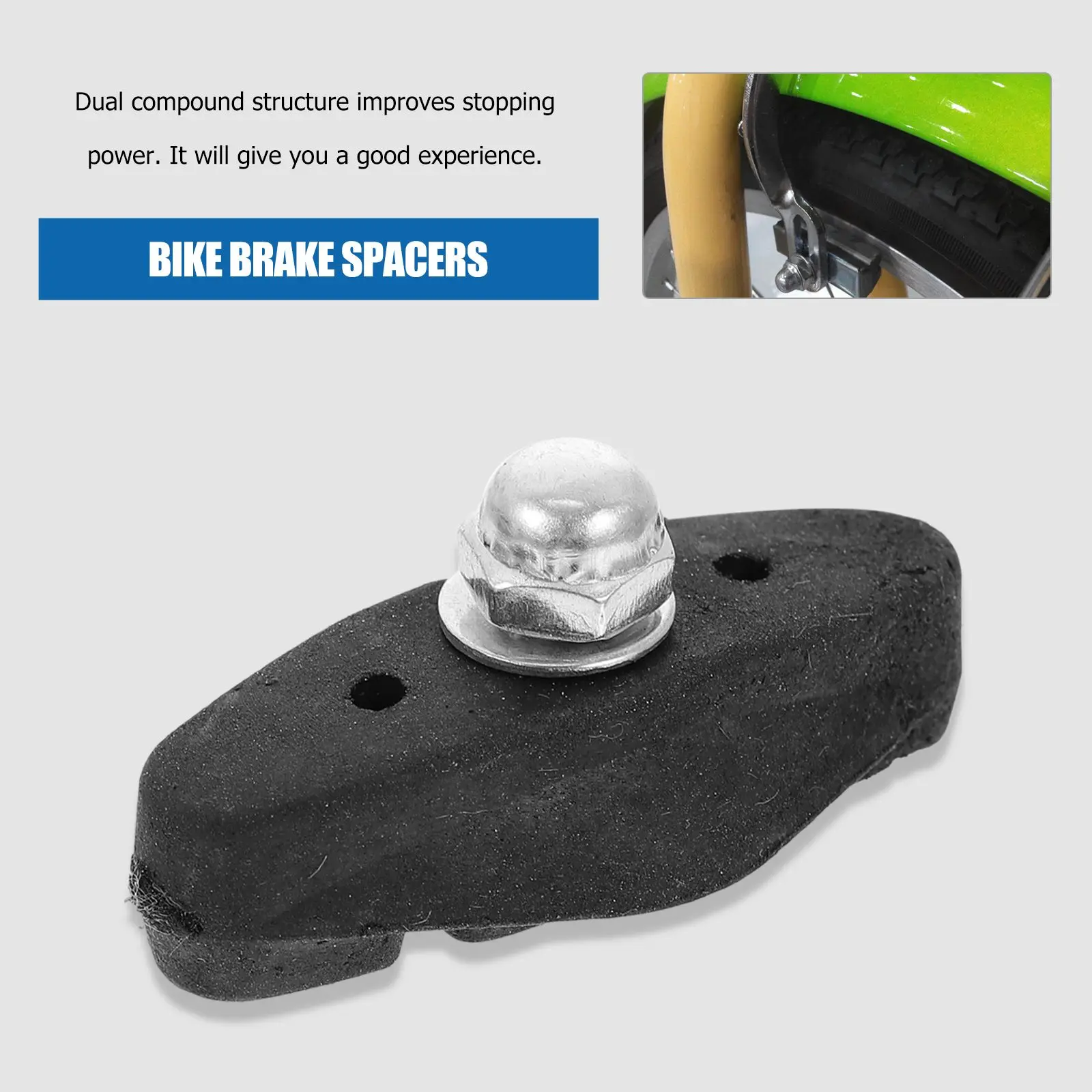 

10 Sets Brake Pads Professional Foldable Bike Bicycles Bikes Rubber Metal Noise Reduction