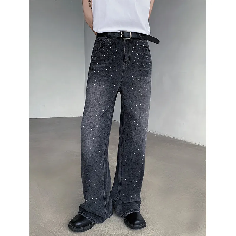 

American Retro Cleanfit Micro Flared Jeans Men's High Sense Small ence Iron Design Sense Cool Long Pants