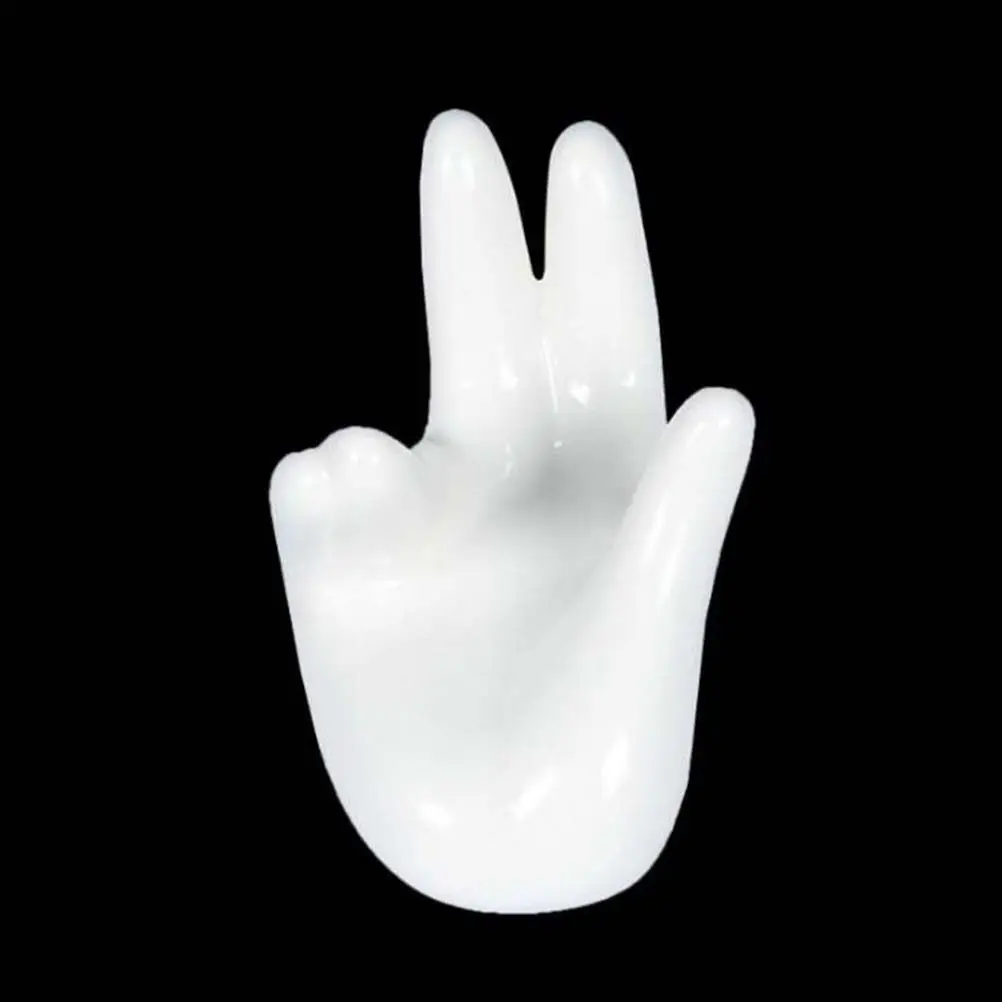 Ceramic Tea Pet Ornaments Holder For Living Room Decor Office Worker Hand Ocarina Hole Desk Display