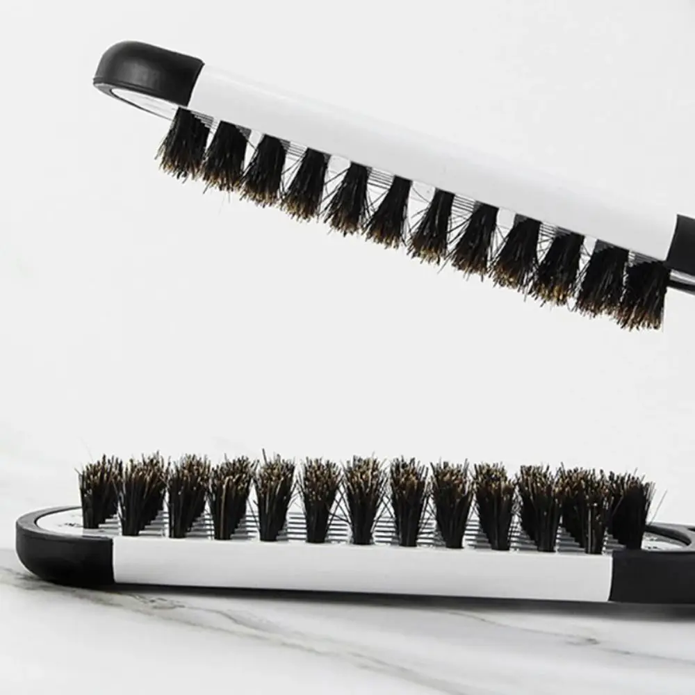 V Shape Hairdressing Comb, Escovas duplas profissionais, ABS Hair Straightener Tool, Anti estático, acessórios para o cabelo