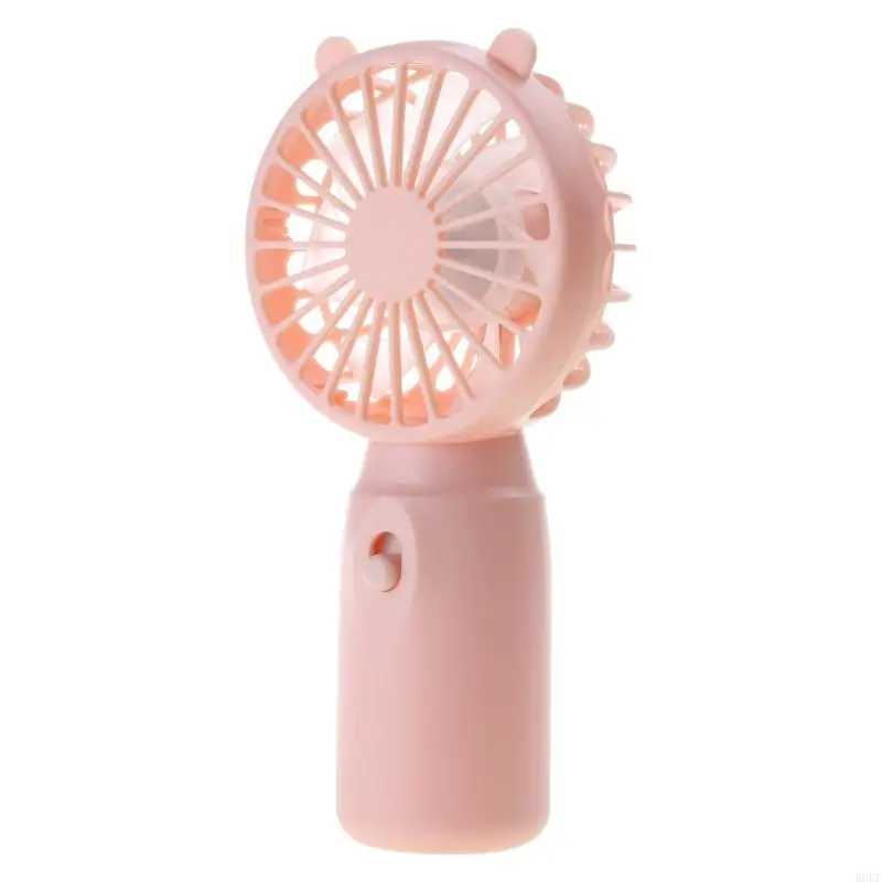 W8KF Travel Portable Fan Handheld Mini Fan AA-Battery Powered Super Mute Cooling Fan for Home Office- Travelling Cooler