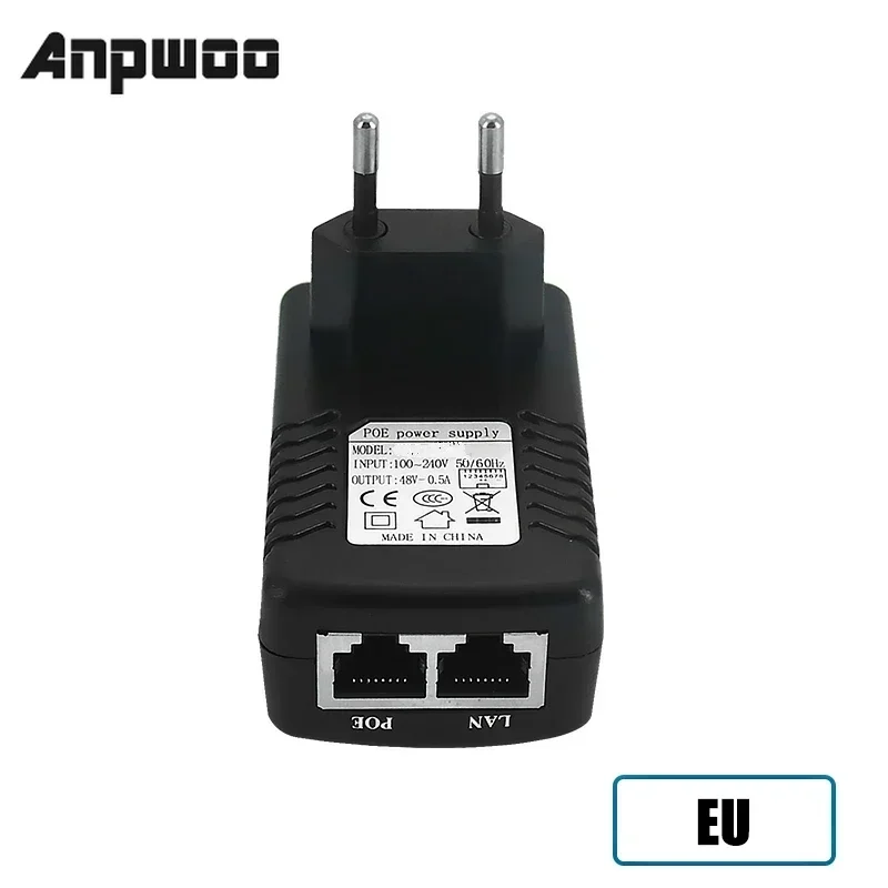 

Инжектор POE 24V1A, адаптер питания Ethernet CCTV 15,4 Вт, совместимый с IEEE802.3af для IP-камер видеонаблюдения, POE pin4/5(+)