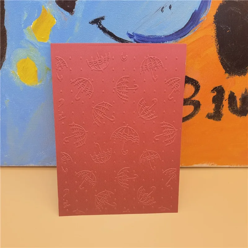 3D Embossed Folder for DIY Umbrella Plastic Embossing Folder for Scrapbook DIY Album Card Tool Plastic Template