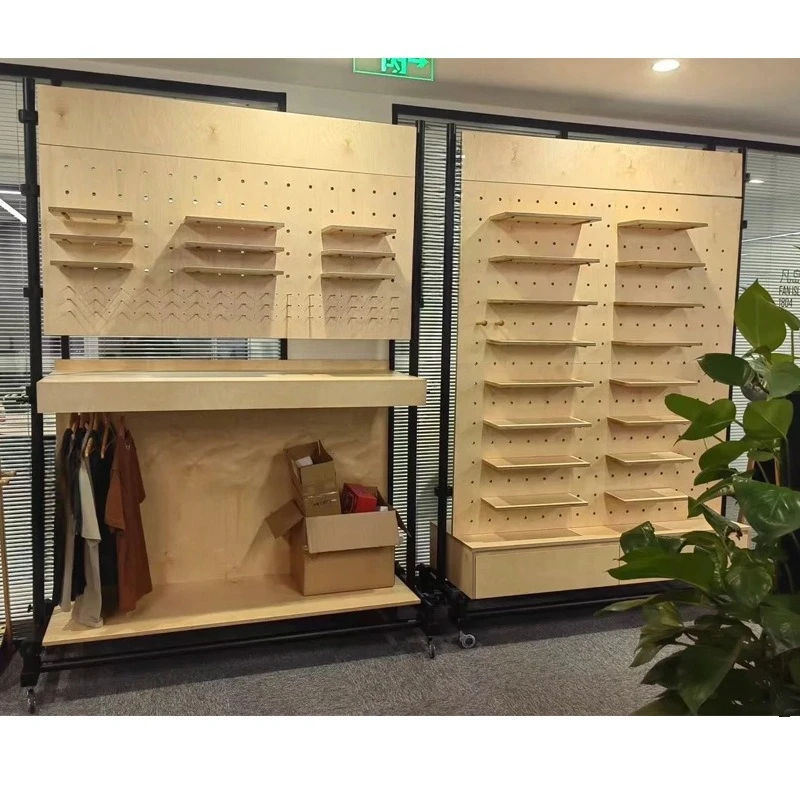 

Birch multi-layer board display cabinet, commercial clothing store display stand