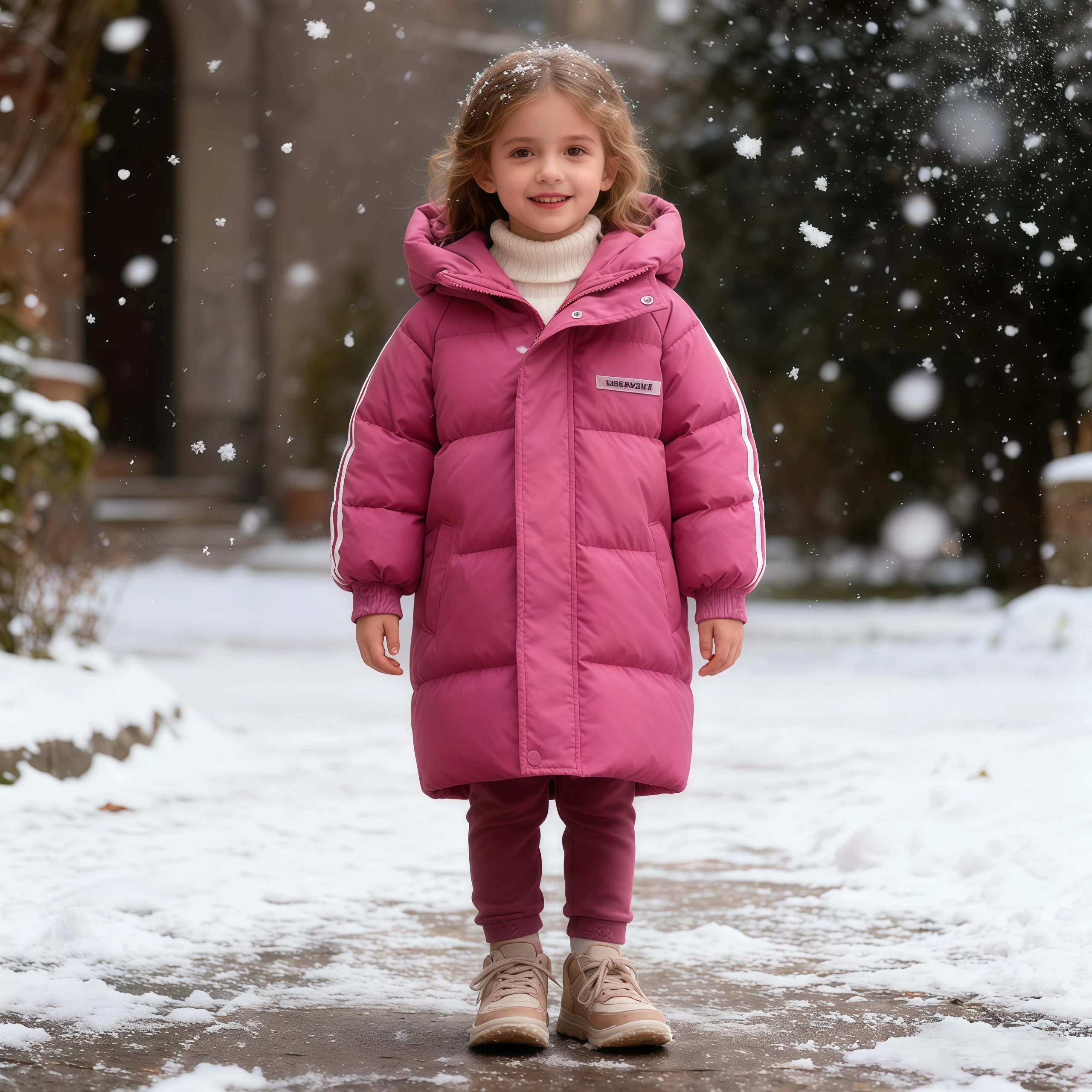 Autumn Winter Children Girls Long Jacket Coats Parkas Kids Warm Hooded Padded Coat Toddler Overcoat Clothes Thicken Snowsuit