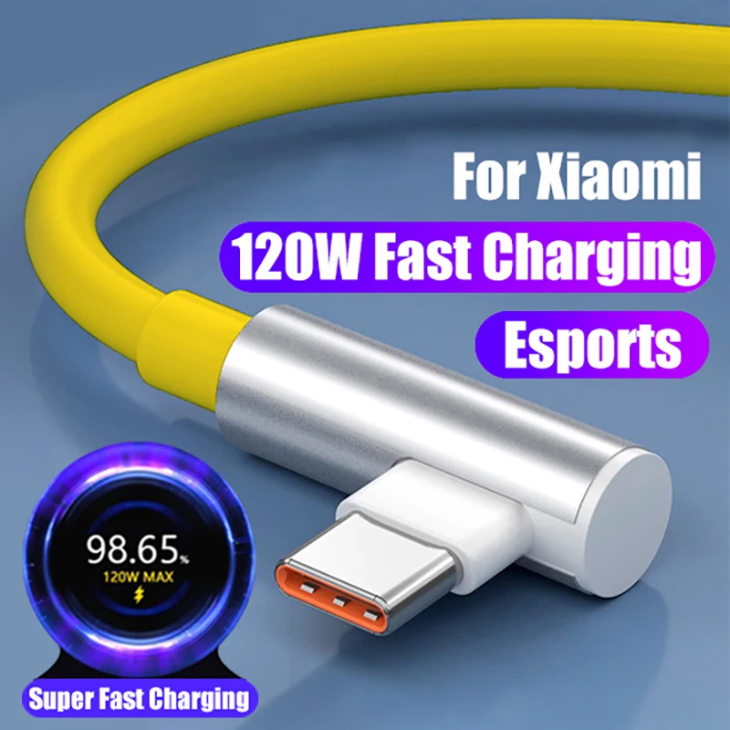 120W Super Fast Charging Cable For Xiaomi Mi 14 13 12 11 Pro Ultra USB C Cables Redmi Note 13 12 Turbo 11 10 Pro Poco X5 F5 Pro