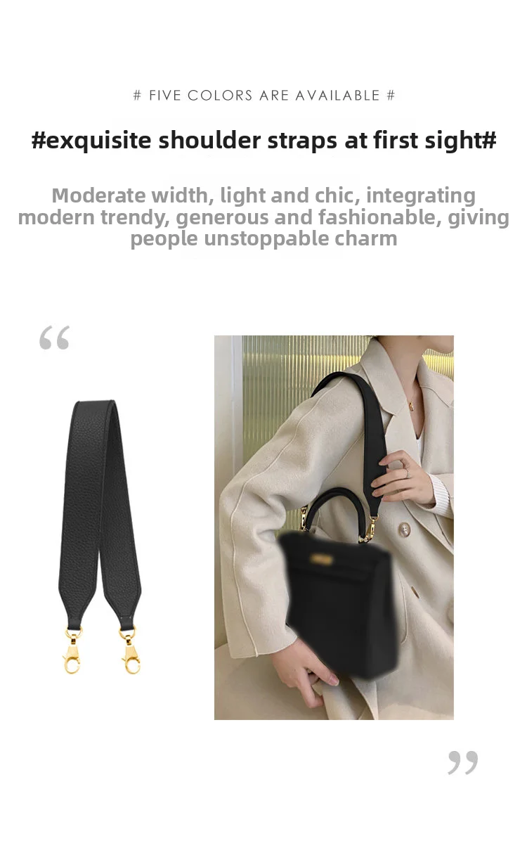 Togo Cowhide Wide Shoulder Strap For Kelly 25 Bag,Underarm Replacement Bag Strap,Handbag Modification Bag Accessories