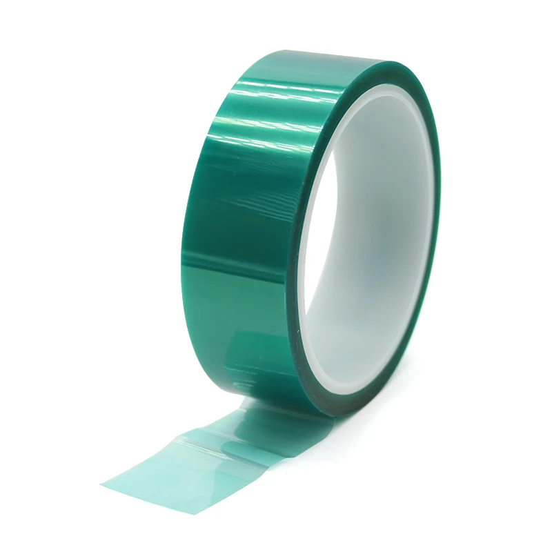 5 10 15 20 30 40 50mm Green PET Film Tape High Temperature Heat Resistant PCB Solder SMT Plating Shield Insulation Protection