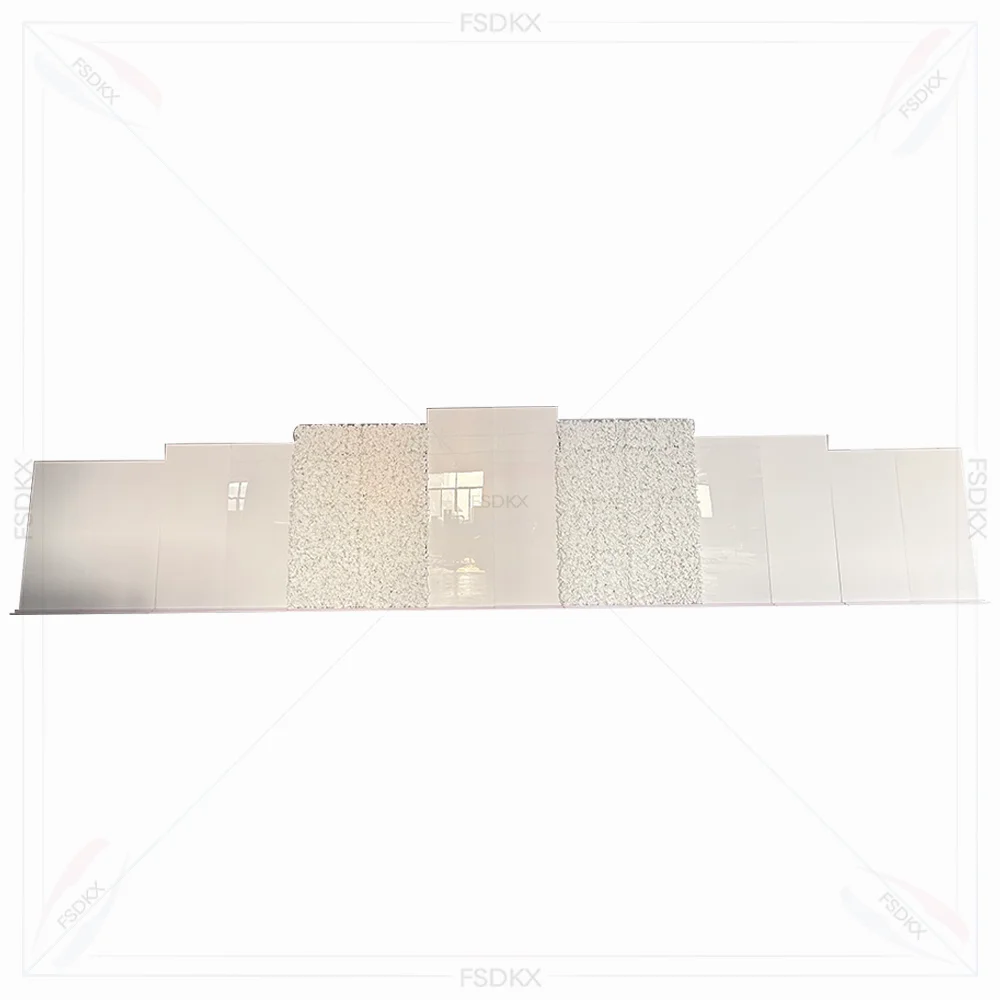 2025 HOT Selling Custom Large Size Wedding Stage Backdrop Decoration White Floral PVC Backdrop