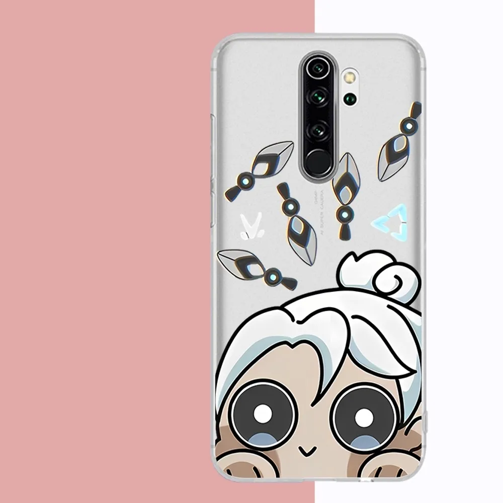 Cute Cartoon Valorant Phone Case For Samsung S 20 21 22 23 for Redmi Note7 8 9 10 for Huawei P20 30 40 Clear Case