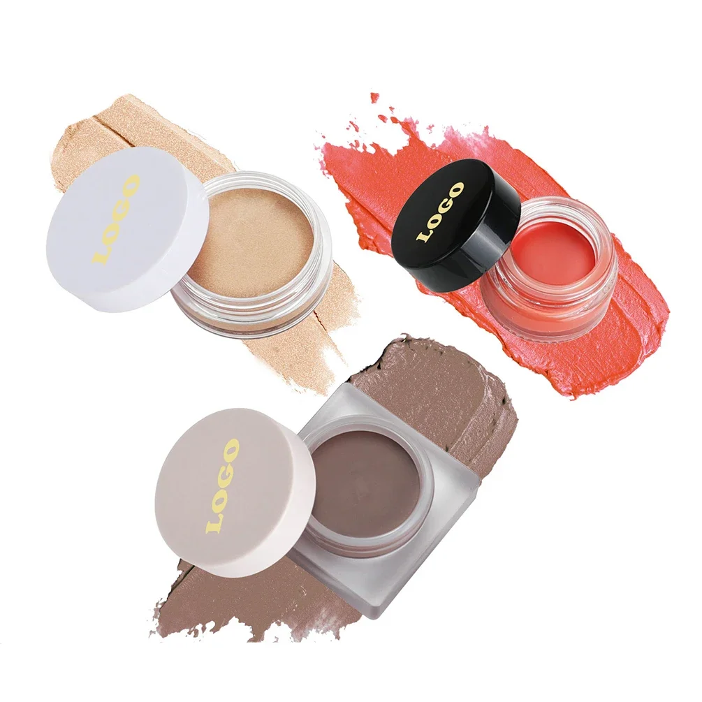 Private Label Blush Custom logo contour highlighter blusher cream customised color Bulk Single Color Pigment Face Makeup vegan