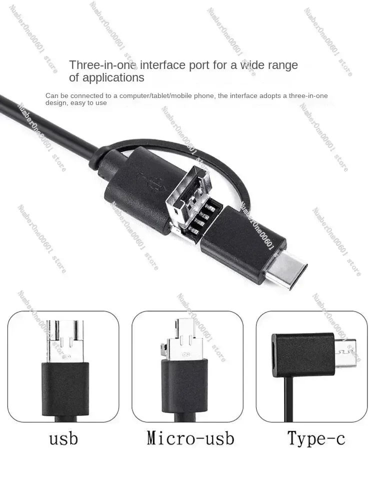 

3.3mm Diameter High-definition Waterproof Endoscope Camera Module Industrial Pipeline Auto Repair Android No Drive Probe