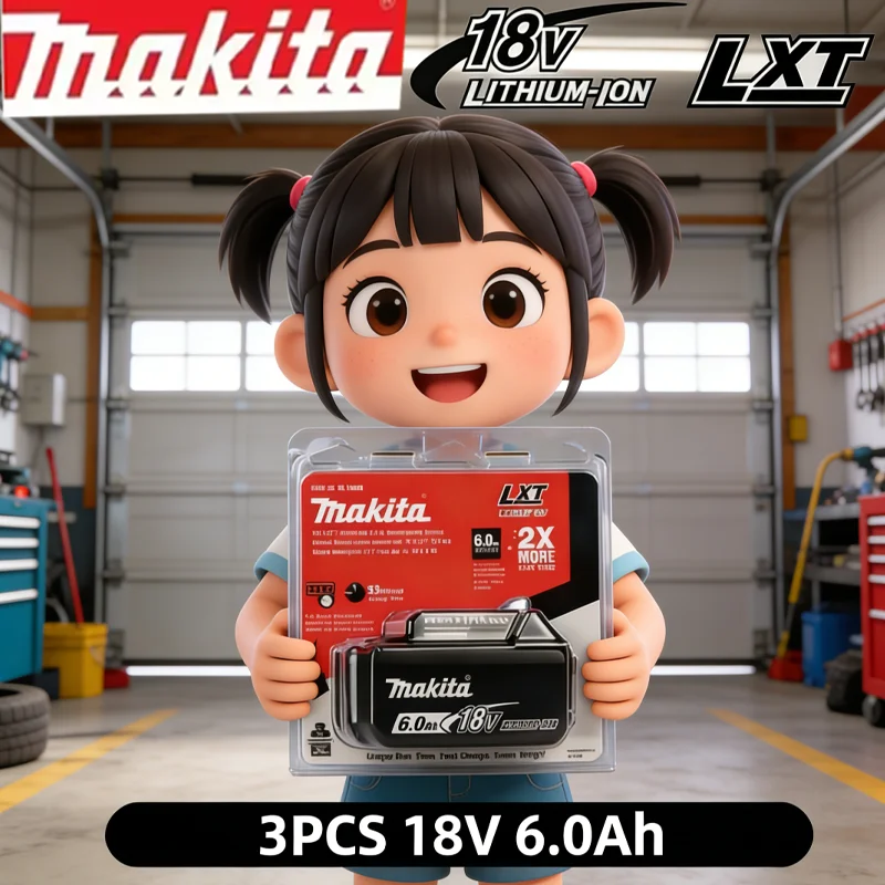

️Original Makita battery, 18V 9.0Ah rechargeable battery, power tool BL1830 BL1840、BL1850、BL1860B、 Makita 18V