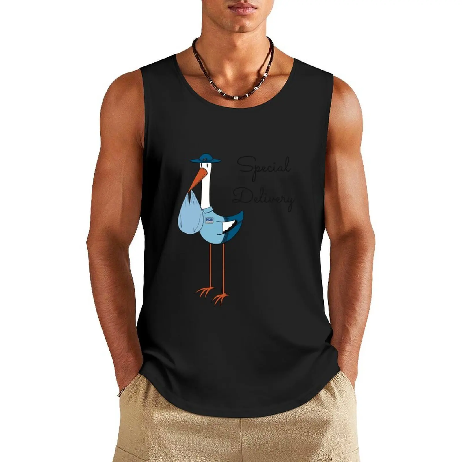 

Special Delivery Stork Tank Top Men's fitness t-shirt anime top Bodybuilding shirt