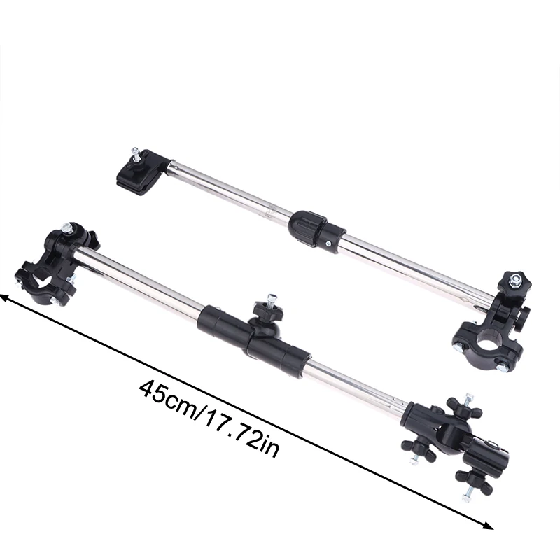 360° Rotatable Umbrella Holder Stainless Steel Connector for Wheelchair Bicycle Stroller Rain Gear Accessory