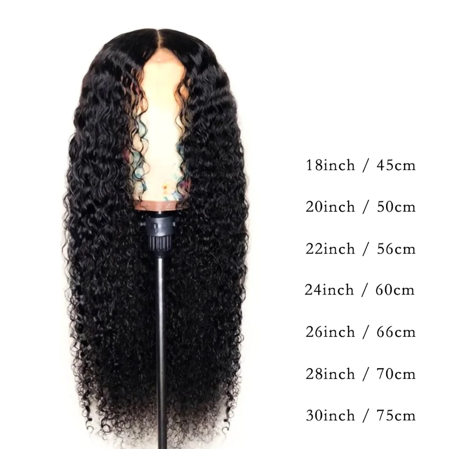 20-30Inch Long Black Colored Synthetic Wig Kinky Curly Wigs Full Mechanism Cute Hair Wigs Natural Black For Women Daily Wig