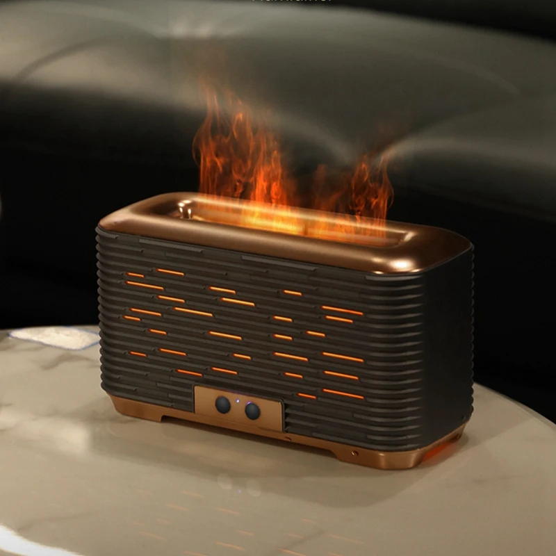 مرطب USB بالموجات فوق الصوتية ، ناشر الزيوت العطرية ، ضباب مصباح ثلاثي الأبعاد ، شعلة