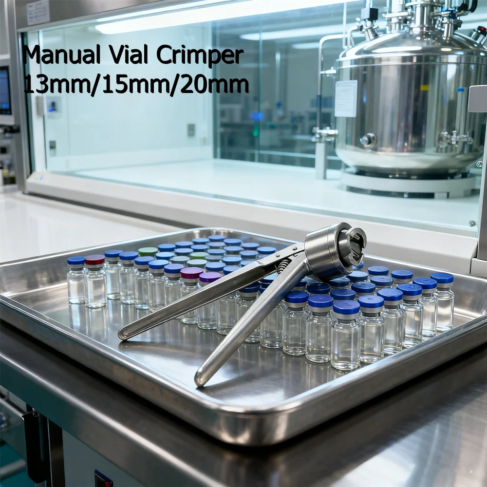 

Manual Vial Crimper Sealer 13mm 15mm 20mm Bottle Caps Handheld Lab Bottle Capping Machine for Essential Oil Laboratory Home Use