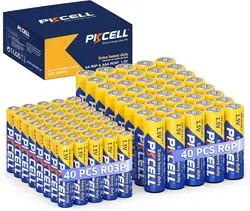 80 Pack PKCELL Carbon Zinc Non-rechargeable Battery Double AA UM3 MN1500 E91 Batteries Triple AAA MN2400 Batteries