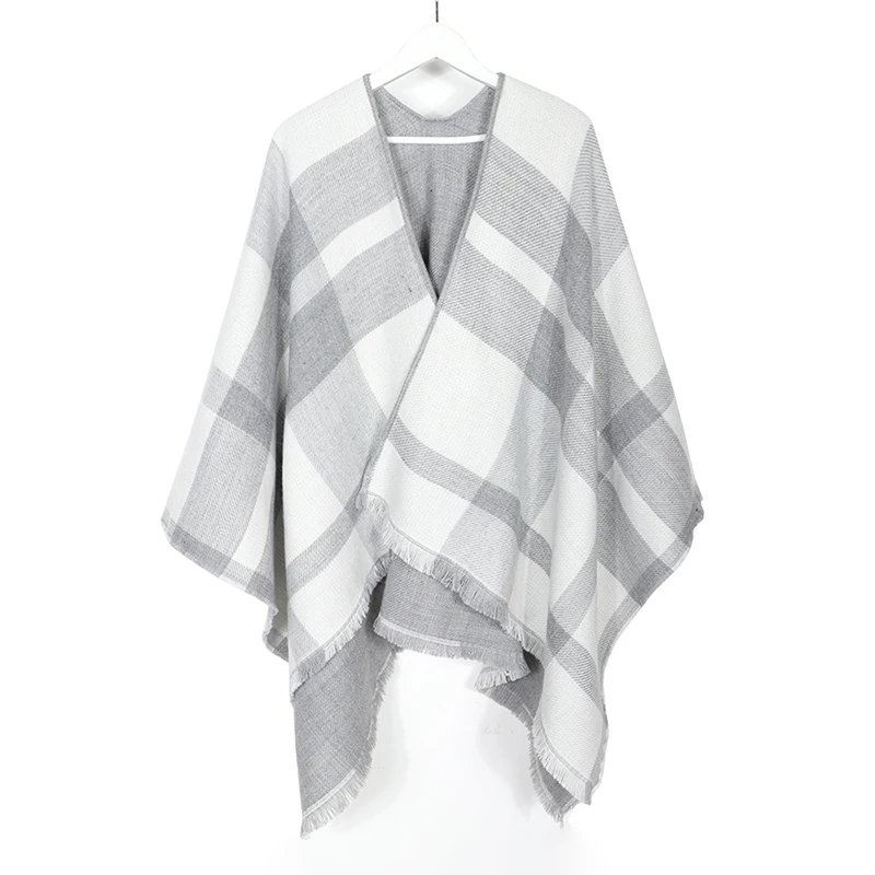 Poncho grosso de caxemira feminino, cobertor feminino, cachecol, xale, big wrap, inverno, 140x140cm, 2023