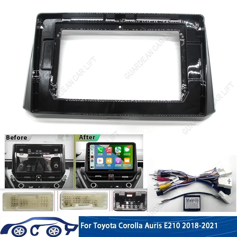 

10.1Inch Car Radio Fascias For Toyota Corolla 12 Cross 2019-2022 Android Stereo Frame Player 2 Din Head Unit Panel Dash Trim