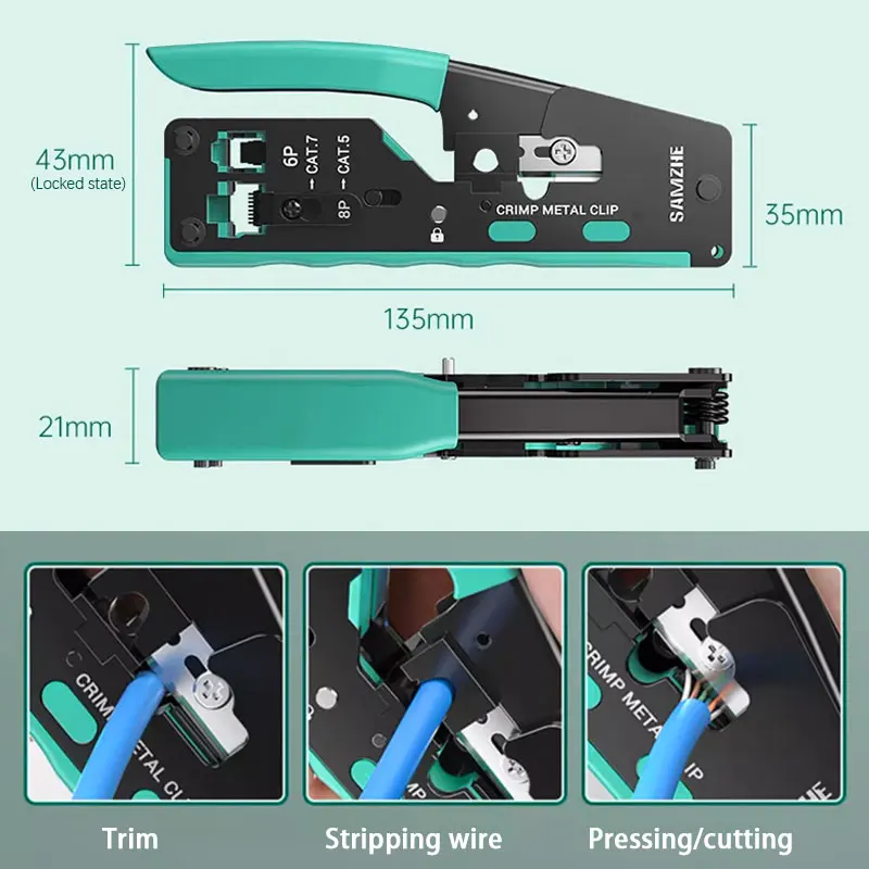 RJ11 / RJ12 / RJ45 / RJ50 8P 10P 6P 4C Network LAN Wire Crimp Tool Connector Net Crimper Pliers