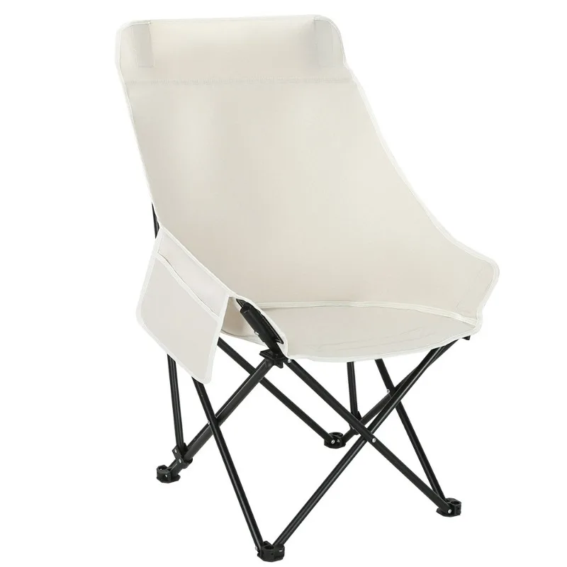 

The three-gear adjustable moon chair is reliable and can lie down. Outdoor portable heightened backrest folding chair camping ch